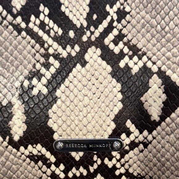 Rebecca Minkoff Jean Chain Link Natural Python Embossed Convertable Clutch NWT - Picture 6 of 13